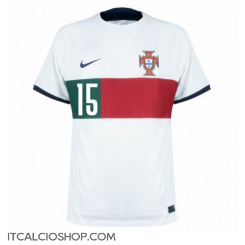 Portogallo Rafael Leao #15 Seconda Maglia Mondiali 2022 Manica Corta